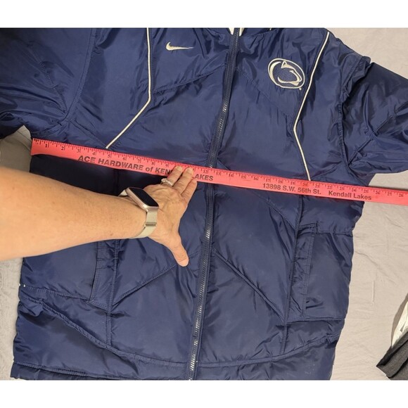 Nike Penn State Puffer Down Filled, Removable Hood Coat Jacket Nittany Lion Sz M - Picture 16 of 16